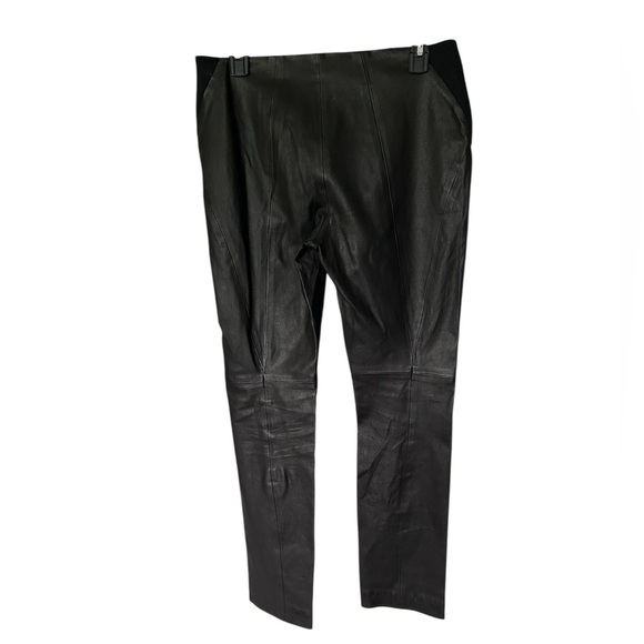 Armani Collezioni Lamb Leather Skinny Pants Black Excellent Size 6 - Picture 2 of 7